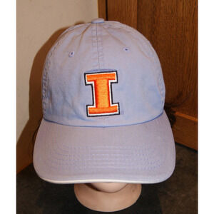 ILLINOIS FIGHTING ILLINI Light Blue Strapback Hat Cap Casual Fit